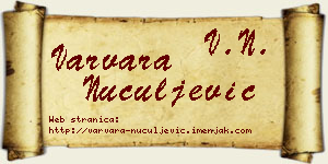 Varvara Nuculjević vizit kartica
